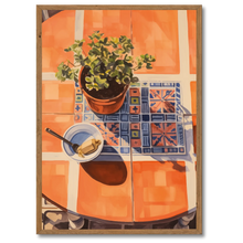 Indlæs billede til gallerivisning Summer Serenity Plakat Plakana 21x30 cm (A4) Mørk egetræ