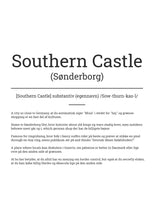 Indlæs billede til gallerivisning Sjov byplakat – Sønderborg på engelsk Plakana