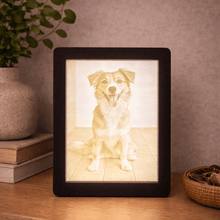 Indlæs billede til gallerivisning Kæledyrs lysbillede i ramme Plakana
