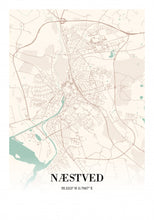 Indlæs billede til gallerivisning Næstved plakat by Plakana, 21x30cm (A4)