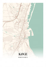 Indlæs billede til gallerivisning Køge plakat by Plakana, 21x30cm (A4)