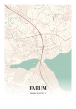 Indlæs billede til gallerivisning Farum byplakat by Plakana, 21x30cm (A4)