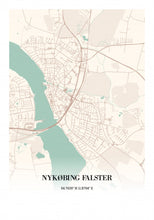 Indlæs billede til gallerivisning Nykøbing Falster byplakat by Plakana, 21x30cm (A4)