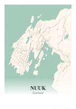 Indlæs billede til gallerivisning Nuuk - Grønland by Plakana, 21x30cm (A4)