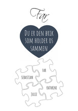 Indlæs billede til gallerivisning Du er den brik som holder os sammen - 4 brikker Plakana