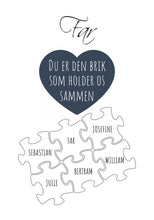 Indlæs billede til gallerivisning Du er den brik som holder os sammen - 6 brikker Plakana