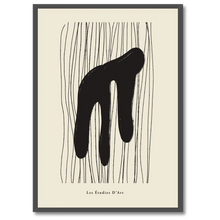 Indlæs billede til gallerivisning Abstract Shapes Plakat Plakana 21x30 cm (A4) Sort egetræ