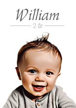 Indlæs billede til gallerivisning Børne portræt lærred Plakana