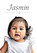 Indlæs billede til gallerivisning Børne portræt lærred Plakana