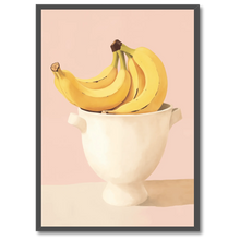 Indlæs billede til gallerivisning Banana Bowl Plakat Plakana 21x30 cm (A4) Sort egetræ