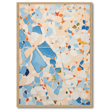 Indlæs billede til gallerivisning Blå Mosaik Plakat