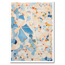 Indlæs billede til gallerivisning Blå Mosaik Plakat