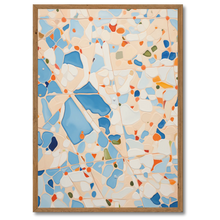 Indlæs billede til gallerivisning Blå Mosaik Plakat