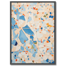 Indlæs billede til gallerivisning Blå Mosaik Plakat