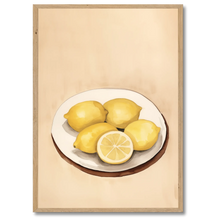 Indlæs billede til gallerivisning Citrusdrømme Plakat Plakana 21x30 cm (A4) Egetræ