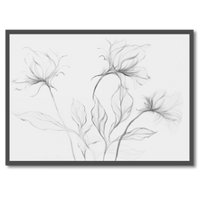 Indlæs billede til gallerivisning Delicate Flora Plakat Plakana 21x30 cm (A4) Sort egetræ