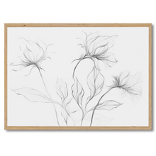 Indlæs billede til gallerivisning Delicate Flora Plakat Plakana 21x30 cm (A4) Egetræ