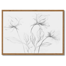 Indlæs billede til gallerivisning Delicate Flora Plakat Plakana 21x30 cm (A4) Mørk egetræ