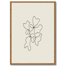 Indlæs billede til gallerivisning Flowing Nature Plakat Plakana 21x30 cm (A4) Mørk egetræ