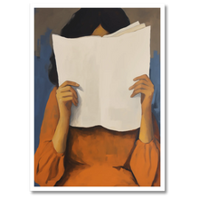 Indlæs billede til gallerivisning Fordybelse Plakat Plakana 21x30 cm (A4) Hvid Egetræ