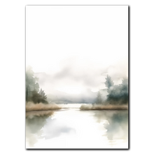Indlæs billede til gallerivisning Forest Lake Serenity Plakat Plakana 21x30 cm (A4) Ingen ramme