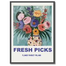 Indlæs billede til gallerivisning Fresh Picks - Milano Plakat Plakana 21x30 cm (A4) Sort egetræ