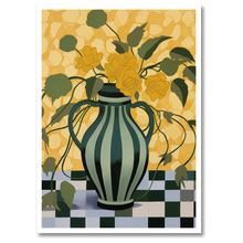 Indlæs billede til gallerivisning Golden Harmony Plakat Plakana 21x30 cm (A4) Hvid Egetræ