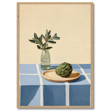 Indlæs billede til gallerivisning Green & Blue Harmony Plakat Plakana 21x30 cm (A4) Egetræ