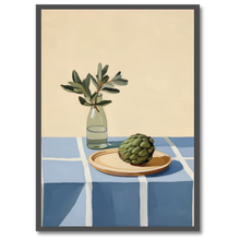 Indlæs billede til gallerivisning Green & Blue Harmony Plakat Plakana 21x30 cm (A4) Sort egetræ