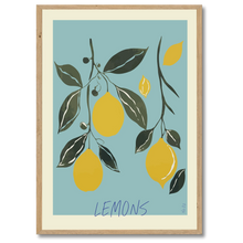 Indlæs billede til gallerivisning Lemons Plakat by Plakana, 21x30 cm (A4), Ingen ramme