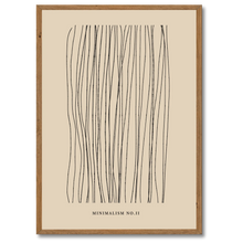 Indlæs billede til gallerivisning Minimalism No. 2 Plakat Plakana 21x30 cm (A4) Mørk egetræ