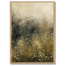 Indlæs billede til gallerivisning Misty Meadow Plakat Plakana 21x30 cm (A4) Egetræ