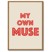 Indlæs billede til gallerivisning Muse No. 2 Plakat Plakana 21x30 cm (A4) Mørk egetræ