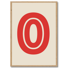 Indlæs billede til gallerivisning O Plakat Plakana 21x30 cm (A4) Egetræ