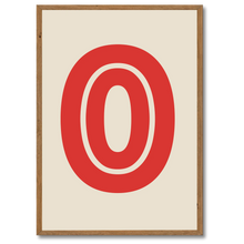 Indlæs billede til gallerivisning O Plakat Plakana 21x30 cm (A4) Mørk egetræ