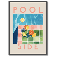 Indlæs billede til gallerivisning Pool Side Plakat Plakana 21x30 cm (A4) Sort egetræ