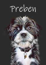 Indlæs billede til gallerivisning Kæledyrs portræt lærred Plakana