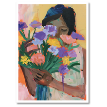 Indlæs billede til gallerivisning Blooming Moment Plakat Plakana 21x30 cm (A4) Hvid Egetræ