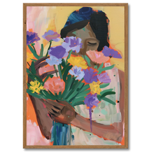 Indlæs billede til gallerivisning Blooming Moment Plakat Plakana 21x30 cm (A4) Mørk egetræ