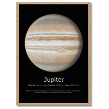 Indlæs billede til gallerivisning Jupiter Plakat Plakana 21x30 cm (A4) Egetræ