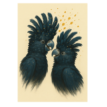 Indlæs billede til gallerivisning Kakaduer duo plakat by Plakana, 21x30 cm (A4), Ingen ramme