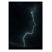 Indlæs billede til gallerivisning Lightning Face plakat Plakana 21x30 cm (A4) Ingen ramme