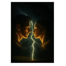 Indlæs billede til gallerivisning Lightning Kiss plakat by Plakana, 21x30 cm (A4), Ingen ramme