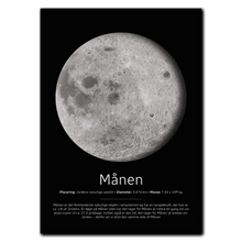 Indlæs billede til gallerivisning Månen Plakat Plakana 21x30 cm (A4) Ingen ramme