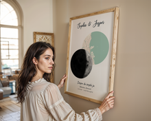 Indlæs billede til gallerivisning Måneplakat med bykort Plakana