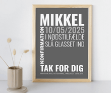 Indlæs billede til gallerivisning Personlig plakat til pengegave Plakana