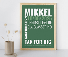 Indlæs billede til gallerivisning Personlig plakat til pengegave Plakana