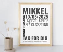 Indlæs billede til gallerivisning Personlig plakat til pengegave Plakana