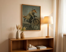 Indlæs billede til gallerivisning Ræv på cykel plakat by Plakana, 21x30 cm (A4), Ingen ramme