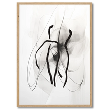 Indlæs billede til gallerivisning Dancing Shadows Plakat Plakana 21x30 cm (A4) Egetræ